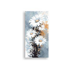 Pintura De Pared Neonoir Con Manzanilla En Blanco 60x120cm