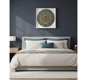 Decoración Pared Cuadro Arte Mural Mándala Contraste Jhn