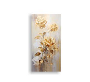 Lienzo Vanguardia Calma Pintura Rosada Dorada 50x100cm
