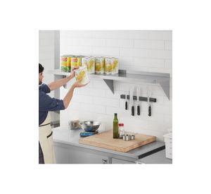 REPISA MURAL ACERO INOX MED. 140 x 30 cm