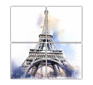 Cuadros De Tela Cuadrados De La Torre Eiffel 60x60 Cm