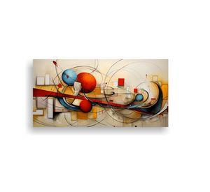 Cuadro Cuadro Abstracta Dinámica: Arte Famoso 100x50cm