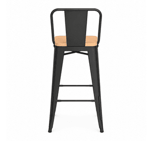 Pack 4 Pisos De Metal Tolix Asiento Madera
