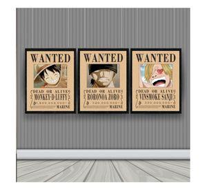 One Piece Wanted Cuadro 3D Efecto Lenticular 3 imagenes en 1