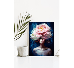 Cuadro Canvas Imagen Mujer floral en lienzo 85x55 cm