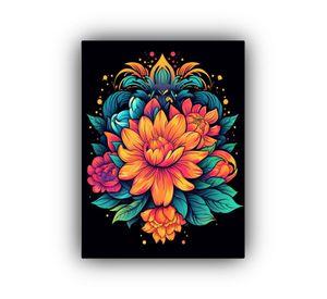 Arte Tonos Estético Diseño Flores Bohemias 30x45cm