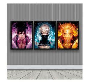Naruto Anime Cuadro 3D Efecto Lenticular 3 imagenes en 1
