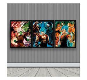 Dragon Ball Super Cuadro 3D Efecto Lenticular 3 imagenes en 1