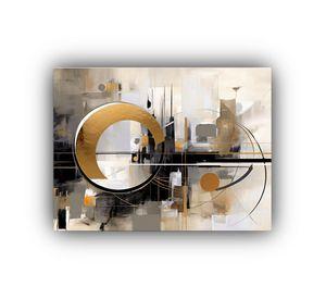 Pintura Digital En Blanco Y Negro Con Arte Abstracto Beige 30x20cm