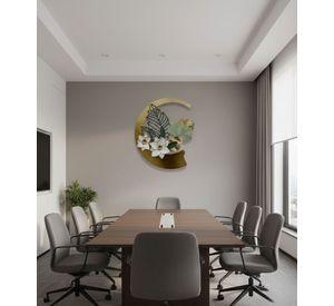 Adorno Floral Pared Cuadro Decorativo Media Luna Hogar Jhn