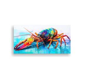 Cuadro Neo Pop Art De Crayfish En Colores 140x70cm