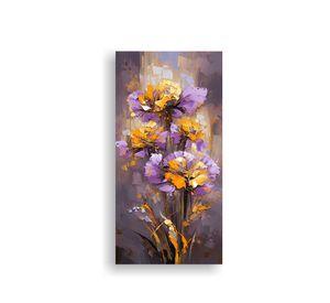 Pintura Lienzo Moderno Espacio A Con Flores 80x160cm