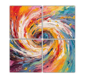 Pintura De Pared Decorativa Espacio Concéntrico 40x40 Cm
