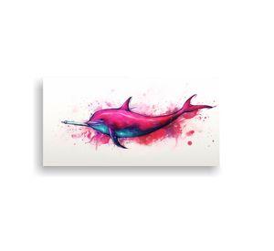 Lienzo Refinado De Narval En Colores Rubí Estilo 40x20cm