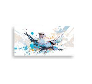 Lienzo Diseño Dimensiones: Thrush Blanco Neo Pop 100x50cm