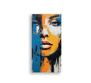 Cuadro Vertical Mujer Retrato Arte Abstracto 20x40cm