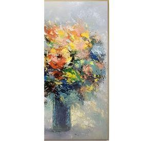 Cuadro Decorativo Flores Vibrantes Relieve Adorno Pared Jhn