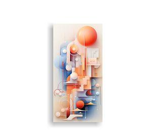 Cuadro Abstracto En Bastidor Colorido Y Exclusivo 70x140cm