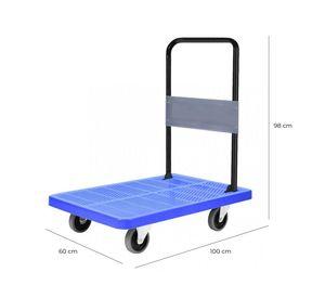 CARRO PLATAFORMA PLEGABLE AZUL