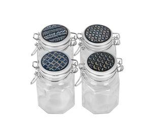 SET 4 ESPECIEROS CON TAPA IDEALLE