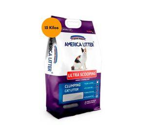 Arena Gato AmericaLitter 15 kg Ultra Scooping Aglomerante