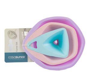 JUEGO DE EMBUDO MULTICOLOR MORADO
