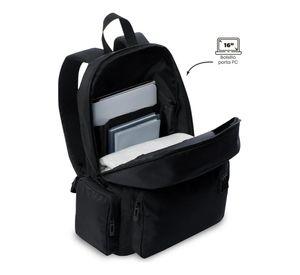 Mochila Universitario Kobe Porta Pc 16 Negro Unisex