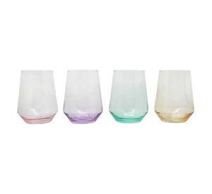 Set De 4 Vasos Glasso Fondo Color