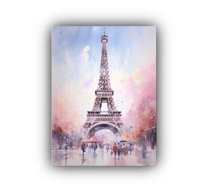 Cuadro Decoración Pintura Acuarela De La Torre 50x65cm