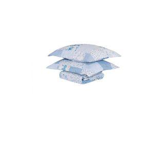 Quilt Andes Estampado Patchwork Celeste 1.5 Plazas
