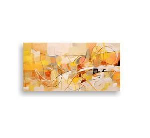 Cuadro Abstracto En Bastidor: Líneas Y Colores 80x40cm