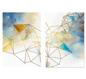 Cuadro Canvas Imagen Abstracta Brillo en lienzo Pack X2 Uds 30x50cm Cu