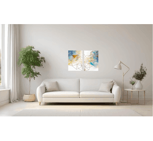 Cuadro Canvas Imagen Abstracta Brillo en lienzo Pack X2 Uds 30x50cm Cu
