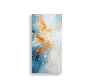 Fondo Blanco Abstracto Con Pintura Dorada Y Cobre 30x60cm