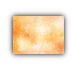 Pinturas Decorativas Con Salpicaduras Naranjas Y Blancas. 40x30cm