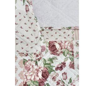 QUILT ANDES SHERPA ESTAMPADO PATCHWORK ROSA 1.5 PL