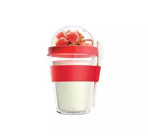 Vaso De Yogurt Leche Bebidas Y Cereal Frutas Frutos Secos