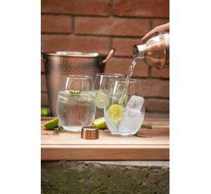 SET 4 VASOS REDONDOS VIDRIO WAYU
