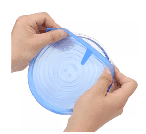 TAPAS DE SILICONA EXTENSIBLE ANTI ESCURRIMIENTO 6 PIEZAS