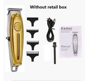 Maquina Afeitadora Profesional Inalambrica Kemei 1949 Trimmer Plateado