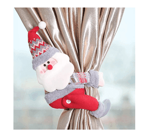 MUÑECO ADORNO DE NAVIDAD TAPADOR DE CORTINA SANTA