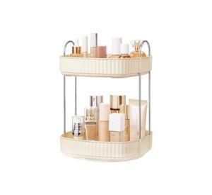 Organizador de Maquillaje 2 Niveles Giratorio 360º