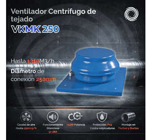 VENT. CENTR. TEJADO AIROLITE VKMK 250