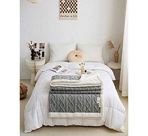 Frazada Exclusive 2 Plazas: Elegancia Texturizada y Confort Térmico GRIS
