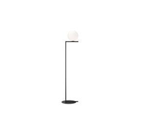 LAMPARA DE PIE BERGEN OPAL NEGRO