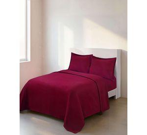 SABANA PREMIUM POLAR 2 PLAZAS COLOR BURDEO
