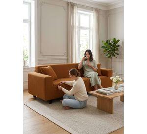 Funda De Sofá Elástica Cuadrillé: Renueva Tu Living En Minutos (1 Cuerpo) 1