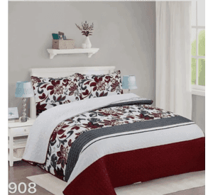 Cubrecama sherpa 2 Plazas Burdeo Hojas M908