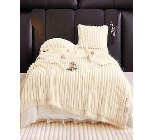 FRAZADAS CON SHERPA TEXTURIZADA LINEAL 2P 03