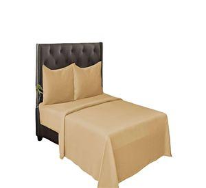 JUEGO DE SABANAS POLAR PLAZA Y MEDIA BEIGE 2